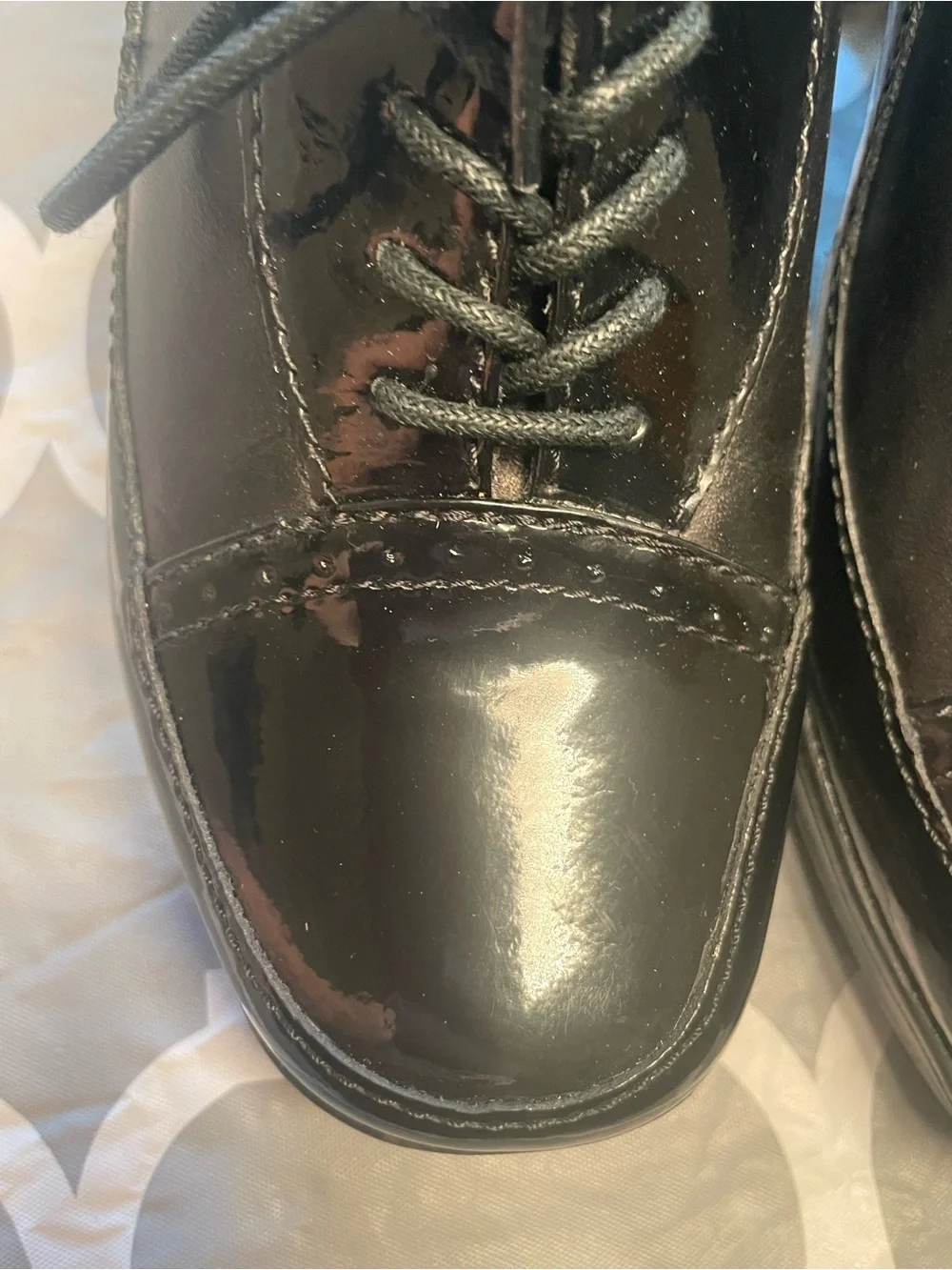 Clarks Bendables Honest Lace-Up Patent Leather Oxford Heels icon goth witchy 6.5